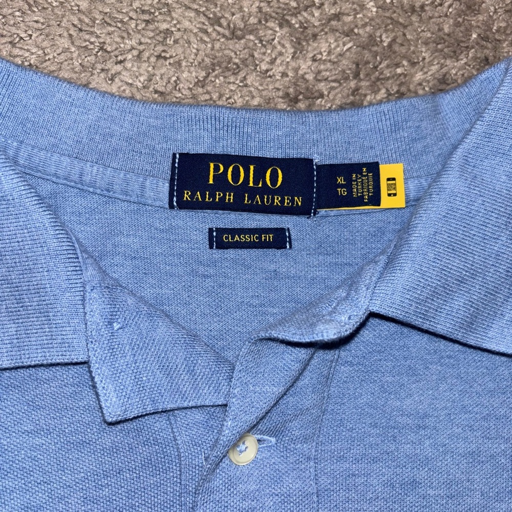 Polo by Ralph Lauren Men's Blue Polo Shirt - Picture 2 of 4